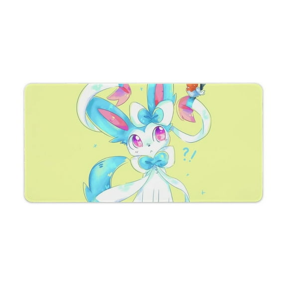 Sylveon Shiny Mouse Pad Extended Gaming No-sliped Large Desk Mat Stitched Edge Keyboard Mat Mousepad