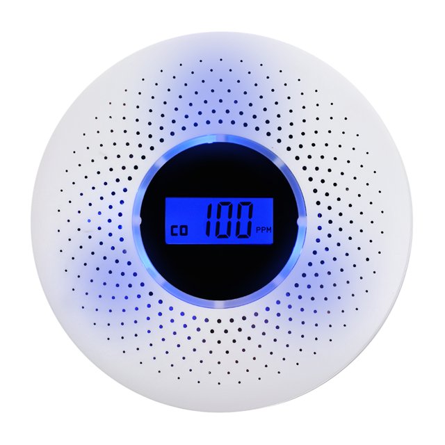 LYD 2 en 1 Pantalla LCD Detector combinado de monóxido de carbono y humo Alarma de CO operada por batería con luz LED Advertencia de sonido intermitente LYD 1020628