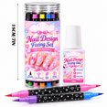 thumbnail image 7 of 12Pcs 24 Colors Dual-Tip Nail Art Pens Set, Precision Nail Painting Pens for Home & Salon Manicure, Quick-Drying & Travel-Friendly DIY Tool, Gift for Women, 15ml Each, 7 of 7