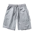 thumbnail image 1 of Mens Casual Drawstring Stretch Waist Summer Quick Dry Beach Athletic Gym Shorts With Pocket, 1 of 7