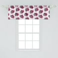 thumbnail image 2 of Ambesonne Pink Polka Dots Window Valance, Digital Detailed Blooming Rose Petals, Curtain Valance for Kitchen Bedroom Decor with Rod Pocket, 54" X 18", Pink Dark Taupe Grey, 2 of 2