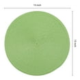 thumbnail image 4 of REGALWOVEN Rustic Placemats Set of 6 Woven Placemats for Dining Table Decor Indoor Outdoor Washable Kitchen Table Mat Wipe Clean Green 15x15inch, 4 of 7