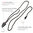 thumbnail image 4 of 2 Pack Kayak Rope Lock Tie Down Strap, Ratchet Pulley System, Galvanized Iron Hooks for Kayak, Canoe, 4 of 7