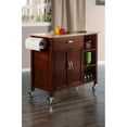 thumbnail image 2 of Winsome Mabel Kitchen Cart Walnut/Natural - 94843, 2 of 9
