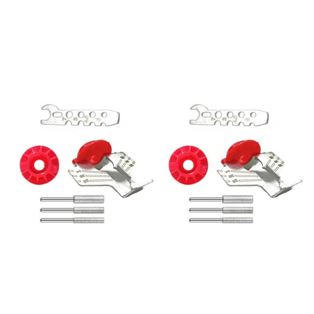 Becaristey 5 Pcs Tronçonneuses Haute Dureté Aiguisage Pierre Routine d'Aiguisage Unique Rouge 2Ensemble