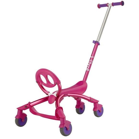 YBIKE Balade Pewi Jouet à Chevaucher pour Intérieur/extérieur avec Poignée de Poussée de Trotteur à Tout-Petit pour 9 Mois à 3 Ans Rose