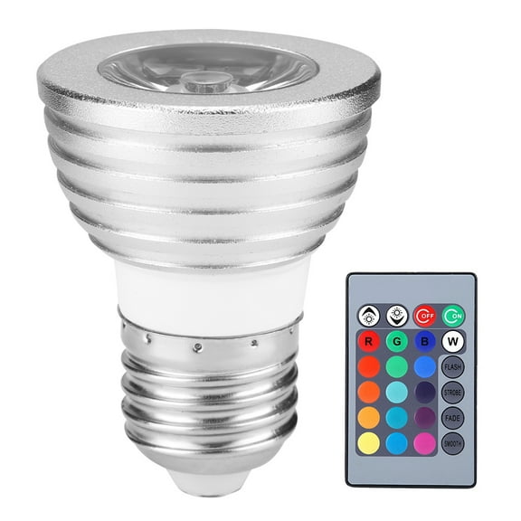 3W RGB LED E27 Light Bulb with Remote Control - AC220V Colorful Decorative Spotlight Lamp