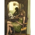 thumbnail image 2 of Page, Thomas 15x18 Gold Ornate Wood Framed with Double Matting Museum Art Print Titled - In Thought, 2 of 4