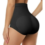 SHAPEVIVA Women Seamless Hip and Butt Enhancer Padded Panties - Mid-waisted Tummy Control Shapewear Underwear