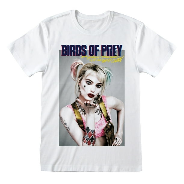 DC Birds Of Prey Harley Quinn Affiche T-Shirt Coupe Boyfriend Femme Marchandise Officielle