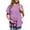 Purple, variant on Sakmal Peplum T Shirts For Women Maternity Short Sleeve Oversized Crew Neck Tops Loose Casual White T-Shirts Womens Summer Outfits