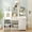 White, variant on Euroco Cat Tree with Litter Box Enclosure, 59" Tall Modern Cat Tower with Sisal Scratching Post,Hammock,House,Perch & Storage Space,All-in-One Cat Condo,Hidden Cat Furniture,White
