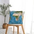 thumbnail image 5 of Yiaed Earth View World Map Print Pillow Covers Super Soft Decorative Square Throw Pillow Covers Case Cushion Covers for Sofa Couch Bedroom Car Decor（No pillow core）-16"x16", 5 of 7