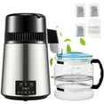 thumbnail image 5 of VEVOR Water Distiller, 1 L/H, 4L Distilled Water Maker with 0-99 H Timing, 750W Countertop Water Purifier with Dual Temp Display, Glass Carafe Cleaning Powder 3 Carbon Packs Equipped, Silver, 5 of 10