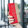 thumbnail image 5 of Wallet Case for Samsung Galaxy S24 Ultra, RFID Blocking 3 Card Holders & Cash Slot | Kickstand | Shockproof TPU Inner Shell | PU Leather | Magnetic Closure | Protective Flip Folio Cover,Red, 5 of 8