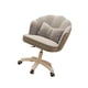 thumbnail image 2 of Silla giratoria de oficina,Silla giratoria de oficina Silla para juegos Reposabrazos de moda,Silla de escritorio de terciopelo tapizada y ajustable en altura,Sillón Accent con ruedas Gris claro, 2 of 8