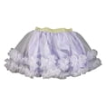thumbnail image 2 of Huowey Girls Layered Tutu Skirt Princess Party Tiered Dancewear Lace Tirm Solid Color Mesh Ballet Tulle Skirts Dailiwear,Purple,3-8岁, 2 of 4