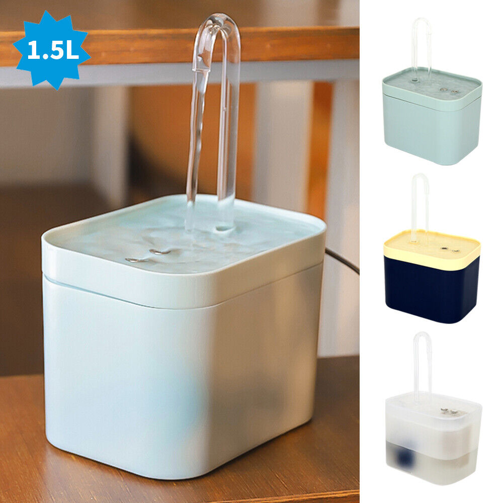 Pet Artist 1.5L Pet Water Fountain Cat Dog Automatic Electric Drinking Bowl Dispenser Dishes