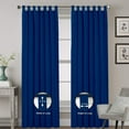 thumbnail image 4 of Kotton Culture Tab Top Curtains Room Darkening Blackout Thermal Insulated Window Treatment Panels for Bedroom, Living Room, Home, Office (1 Panel, 52x108, Royal Blue), 4 of 8