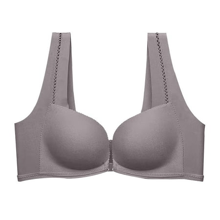 Ploknplq Bras for Women Push Up Bra Women s and Comfortable Front Button with No Traces Raised Chest Anti Sagging and Adjustable Back Bra Backless Bra