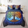 thumbnail image 2 of Homewish Tree Of Life 7-Piece Twin Bedding Sets,Modern Aesthetic Art Bedding Comforter Set,Retro Bohemain Style Sheet Sets For Men Women,Luxury Bedroom Decor Reversible, 2 of 8