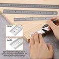 thumbnail image 5 of Uxcell 3 Pcs Steel Ruler 8"x1-1/32" Carbon Steel Machinist Metal Ruler 0.4 mm Thick, 5 of 7