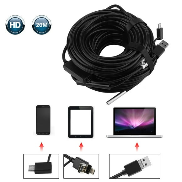 1pc 20-Meter 5.5mm USB Endoscope With 720P Camera USB Inspection Camera High Resolution Camera