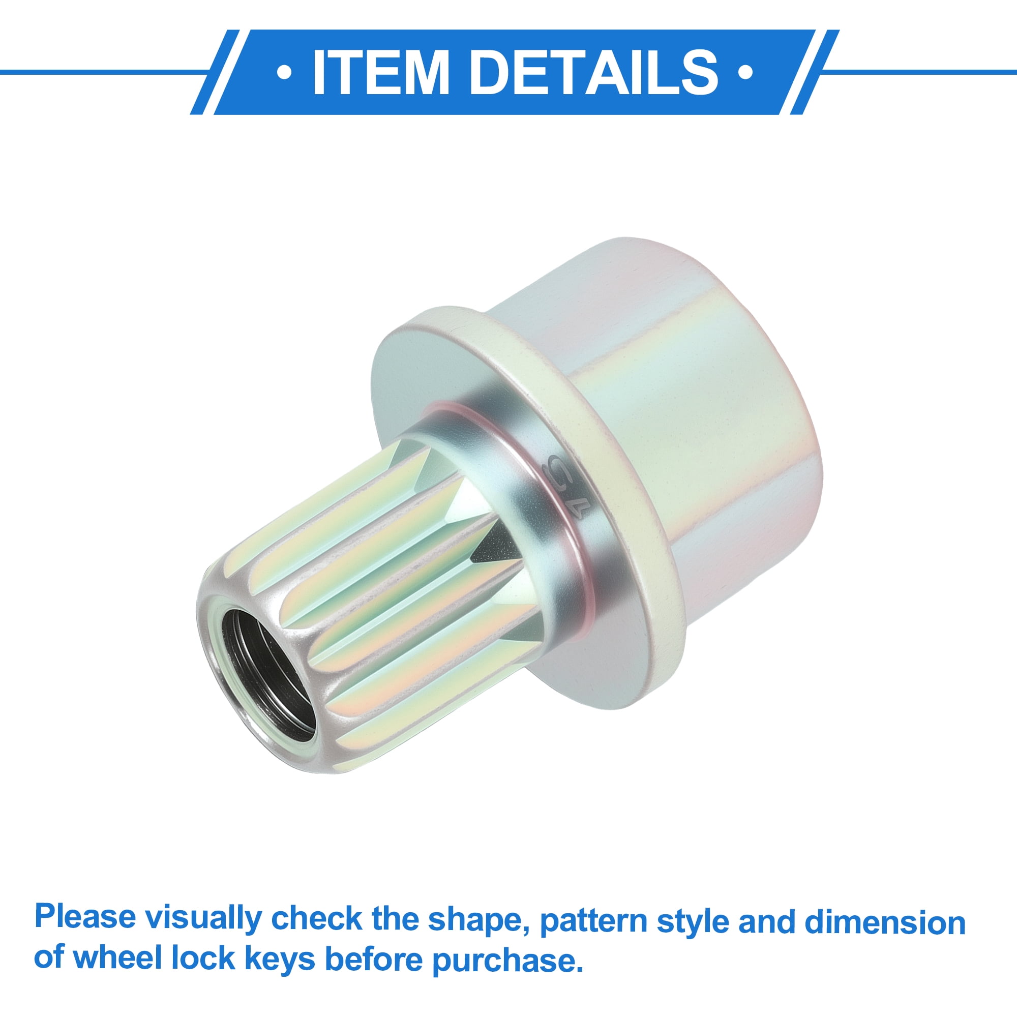 Unique Bargains Vehicle Wheel Lock Lugnut for BMW, Durable 31/15PT Galvanized Alloy Steel