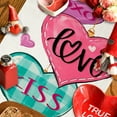 thumbnail image 2 of Valentine's Day Decorations Valentine's Day Heart Print Table Flags Party Table Kitchen Mats, 2 of 5