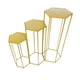 thumbnail image 3 of 3 soportes para flores de boda, soporte de pedestal hexagonal, soportes de fondo, centros de mesa geométricos para boda para decoración, escenario en Oro, 3 of 8