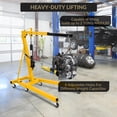 thumbnail image 4 of GARVEE 2 Ton(4400lbs) Folding Hydraulic Engine Hoist,Heavy Duty Carbon Steel Engine Lifting Hoist,Yellow, 4 of 8