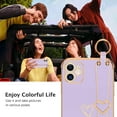 thumbnail image 3 of iPhone 11 Case, iPhone 11 Phone Case Love Heart Cute Case with Wristband Kickstand Holder Soft TPU Plating Bumper Protective Slim Shockproof iPhone 11 Phone Case Cover for Girls Women, Purple, 3 of 16