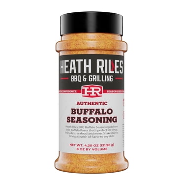 Heath Riles BBQ Rub - Buffalo Seasoning, Champion Pitmaster Recipe, Legendary Rubs For Smoking & Grilling, 70  BBQ Championships, 8 oz.