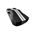 thumbnail image 6 of C6 Corvette Indoor/Outdoor Car Cover - Ultraguard Plus 300 Denier for 2005-2013 Base, Z51, Grand Sport, Z06, ZR1 Black with Gray Stripes, 6 of 7