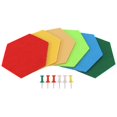 thumbnail image 5 of 6 Pack Hexagon Felt Pin Board Self Adhesive Bulletin Memo Photo Cork Boards Colorful Foam Wall Decor, 5 of 5