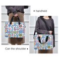 thumbnail image 6 of FORMRS 16" Laptop Bag Carrying Sleeve Case with Handle Travel Shoulder Briefcase, Blue Retro Pattern, 6 of 8