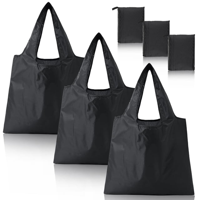 Yuarrent Bolsas de compras con bolsa adjunta para una amplia gama de usos, fáciles de llevar, gran capacidad, 3 pack/lote Almacenamiento y organización del hogar