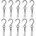 thumbnail image 1 of Swivel Hook Clips, 10 Pack Rotating Stainless Steel S-Hooks Swivel Hooks Clips Spinner Chimes, 1 of 5