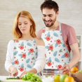 thumbnail image 3 of Pioneer Flower Floral Print Pattern Apron for Women and Men, Cotton Linen Waterproof with Pockets, Adjustable, 33x27 Inch for Kitchen, Gardening, BBQ, Salon, 3 of 6