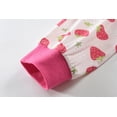 thumbnail image 7 of FEDPOP Toddler Girls Pajamas Bamboo Viscose Kids Long Sleeve Snug fit Strawberry Printed Pjs 2pcs Set 4T, 7 of 7
