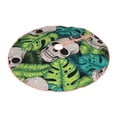thumbnail image 2 of Kll Skull And Palm Leaves Christmas Tree Skirt 48",Party Decorations Farmhouse For Christmas Decorations Holiday Party, 2 of 8
