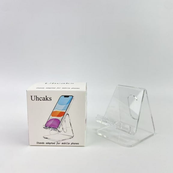 Uhcaks Stands adapted for mobile phones,Acrylic Cell Phone Stand, Portable Phone Holder, Clear Phone Stand for Desk, Compatible with Phone, Tablet, Desk Accessories