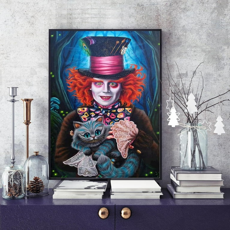 Kit Diamond Painting Cheshire Cat - Quadro Con Diamanti 5D Per Adulti E Bambini, 12x16 Pollici - Foto 5