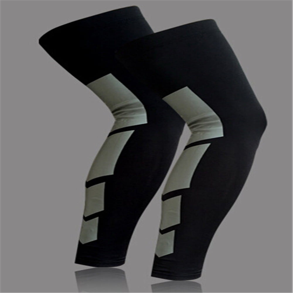 1 Pair XL GonHui Full Leg Sleeves UV Protection Leg Compression Sleeves for men and women - black 
