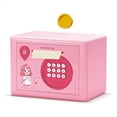 thumbnail image 1 of Alcancía para Niños, Caja de Ahorro de Dinero con Contraseña y Huella Dactilar, Cajero Automático Seguro para Monedas, Regalo de Cumpleaños, Color Rosa, 1 of 6
