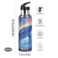 thumbnail image 5 of ALAZA Whale in Starry Water Bottle Insulated Flask Stainless Steel Straw Lid 20 oz, 5 of 6