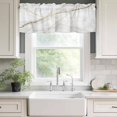 thumbnail image 2 of Marble Kitchen Valances for Windows, Small Valance Curtains Rod Pocket Window Treatments Grey Golden Crack Minimalistic Abstract Window Valances for Living Room Bathroom Bedroom 60"x14", 2 of 9