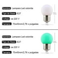 thumbnail image 3 of 20pcs Bombillas Led Bulb Lamp Colorful Lampada Ampoule Holiday Rgb Led Light Smd 2835globe Bulbs Home Decor, 3 of 4
