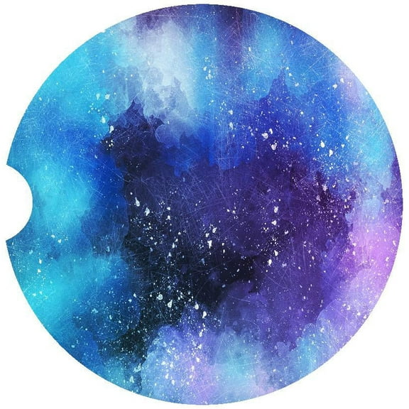 Galaxy Car Coaster, Absorbent Stoneware Car Cup Holder Coaster, Set of 2