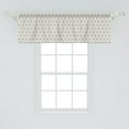 thumbnail image 2 of Ambesonne Crazy Art Window Valance, Grid Inspired Polygonals, 54" X 18", Eggshell Charcoal Grey, 2 of 3